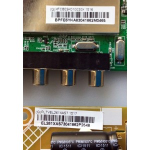 KIT PARA TV VIZIO / NUMERO DE PARTE MAIN 756TXFCB02K0100 / XFCB02K010 / FUENTE PLTVEL261XAS7 / 715G6863-P02-001-002M / PANEL TPT315B5-0TU3A.Q REV:SPNB / MODELO D32H-C1 LTTDTBAR